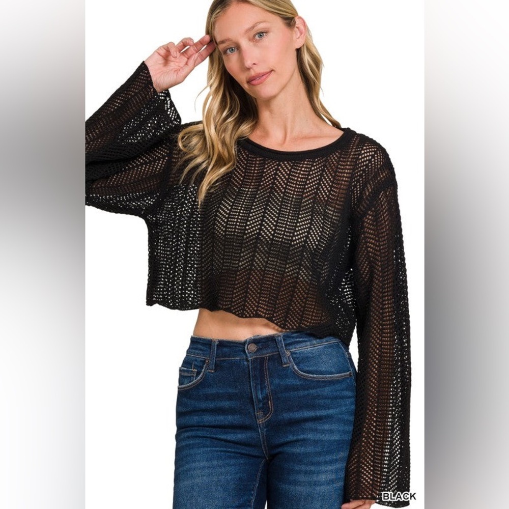 Knit cropped sweater